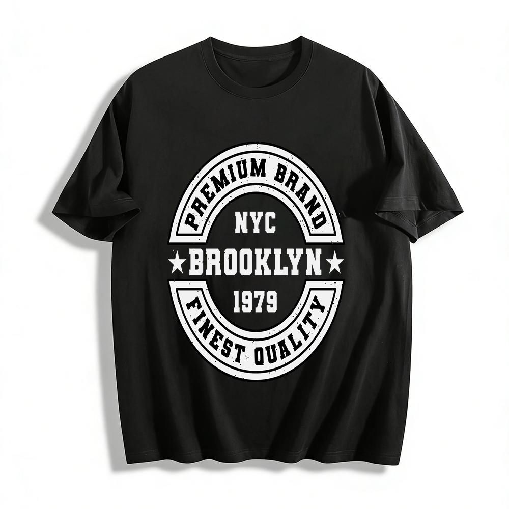 NYC Brooklyn 1979 Premium Brand Graphic Casual Cotton T-Shirt Pure cotton T-shirt XXS