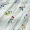 Johnature Women Vintage Print Floral Dresses Button Stand Long Sleeve White Spring Female Dress