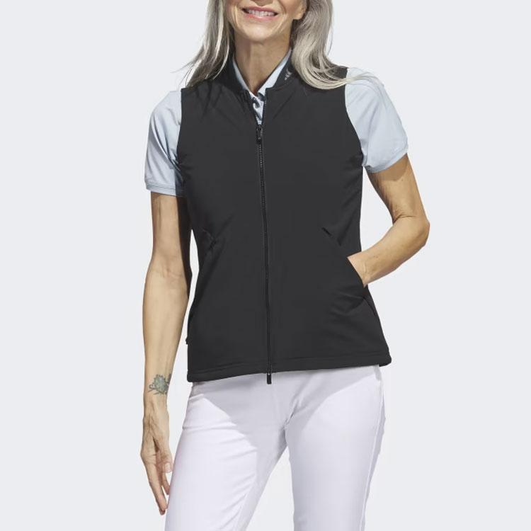 Adidas Ultimate365 Tour Frostguard Vest Solid Logo Zip Vest Women Vests Black HY7210