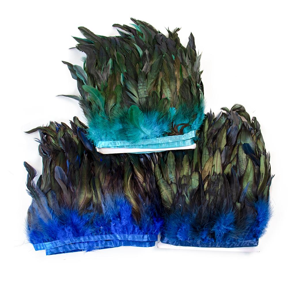 1M 2M 5M 10Meter Natural Rooster Feathers trim fringe 15-20cm Ribbon plumes For Craft ribbon fringe for skirt Party clothing