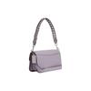 Coach Morgan 27 Solid Color Logo Woven Strap Pebbled Flap Snap Leather Baguette Handbag Women Handbag Purple CJ619-SVM4
