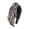 Fashion Women's Zebra Print Cloth Headband With Center Knot Girls Daily Casual Hair Accessory