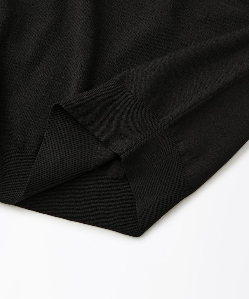 OUTSTANDING Mighty Tiger Knit Collar Shirt_Black
