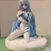 Neuer Eingang Ayanami Rei kniend PVC 15cm Modell Statue Anime Figur Actionfigur Eva Lange Haare Schreibtischornament Dekorieren Geschenk