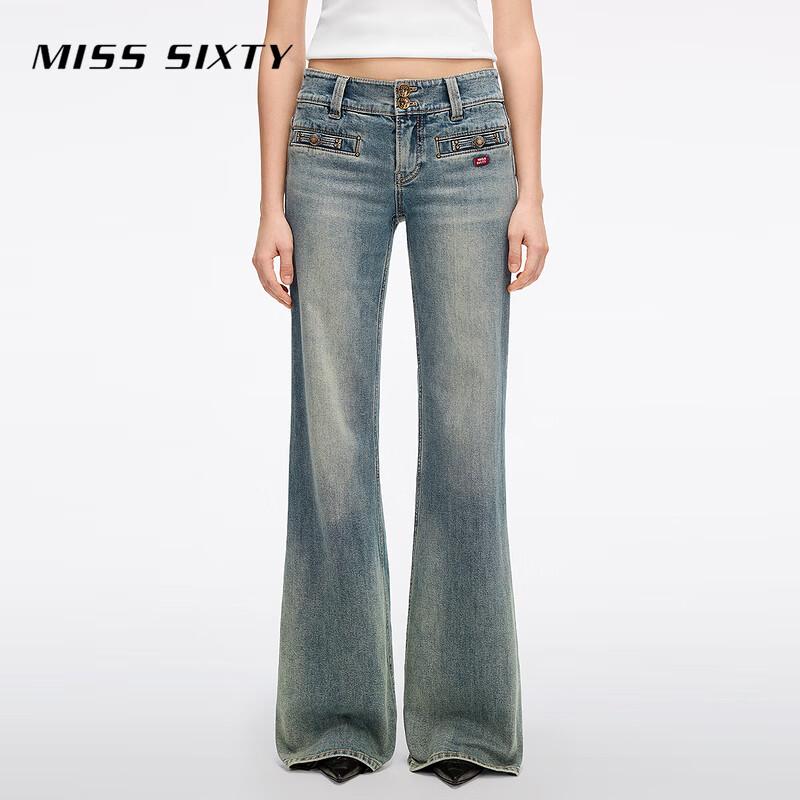 MISS SIXTY 2026 Spring Women's Double-Button Slimming Flare Jeans