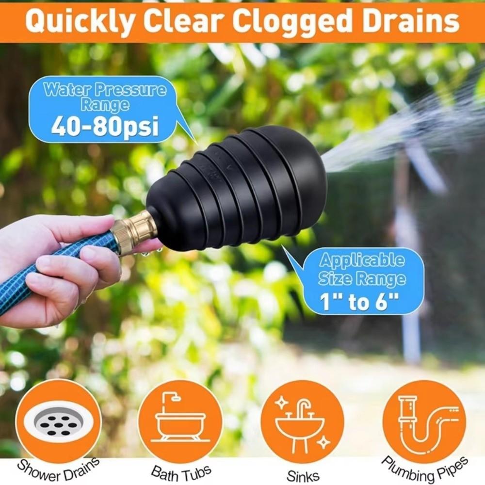 Multi Functional Drain Cleaning Bladders Rubber Unclog Main Drain Drain Pipe Cleaner  Kitchen Sinks