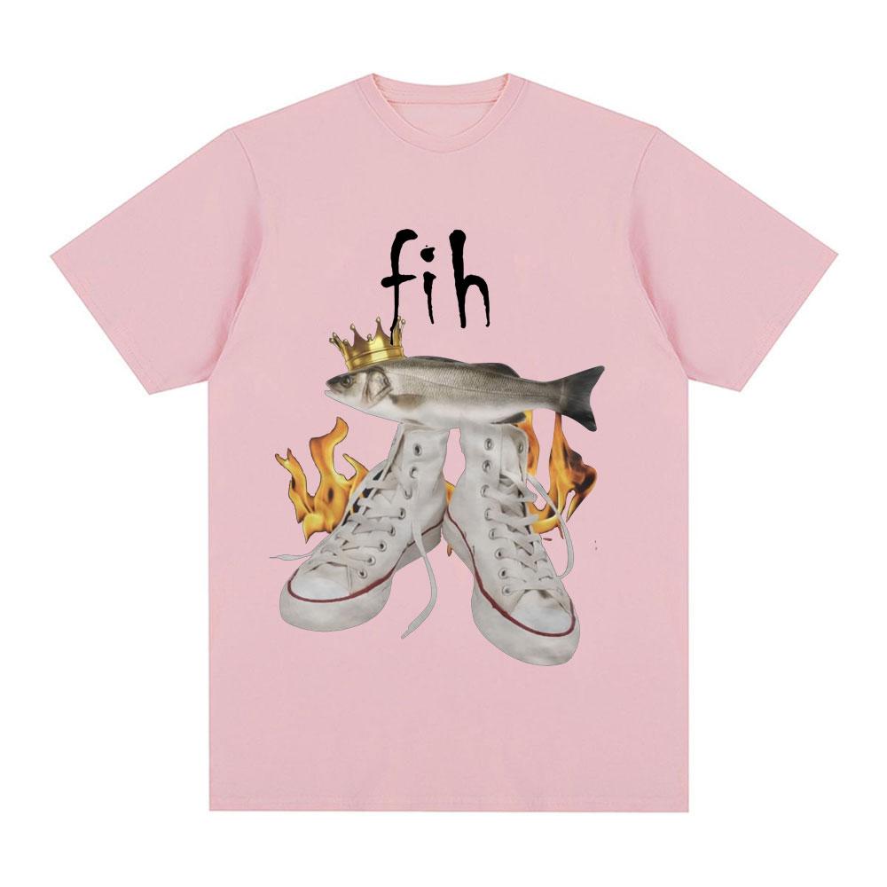 Funny Meme Fish T Shirts Women Fashion Vintage T-shirt Casual Short Sleeve T-shirts Harajuku Streetwear