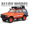 New 1:24 Toyota Land Cruiser LC80 Alloy Car Model Die-cast Metal Toy Off-road Vehicle Car Model Simulation Sound and  Light Children's Gift