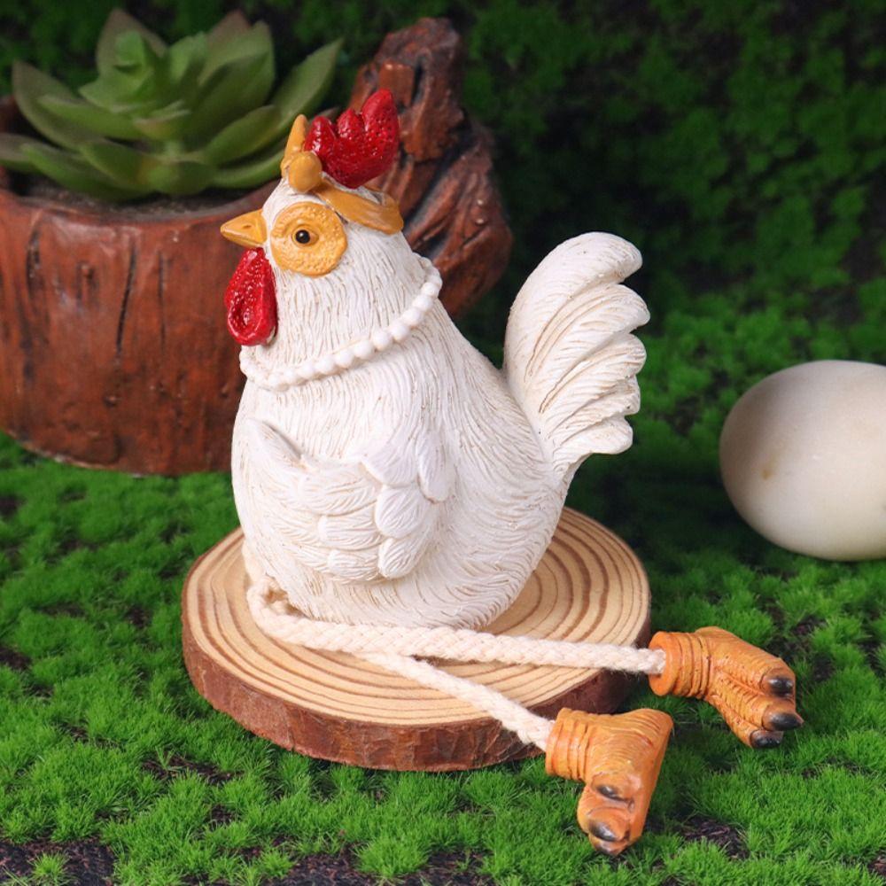 2pcs Decorative Hanging Turkey Couple Figurines Handmade Miniature Figurine Sculpture  Gift
