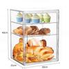 Clear Plastic 1/2/3/4 Tier Bread Display Case Dust Proof Large Capacity For Kitchen Counter Bakery Pastry Storage