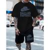 European Size Dallas Football Men's Latest Trendy Short-sleeved T-shirts Summer Fashion Print European and American Men Casual Sports Loose T-shirts