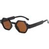Chic Small Frame Men's Retro Polygon Sunglasses – European & American Sun-Protection Shades