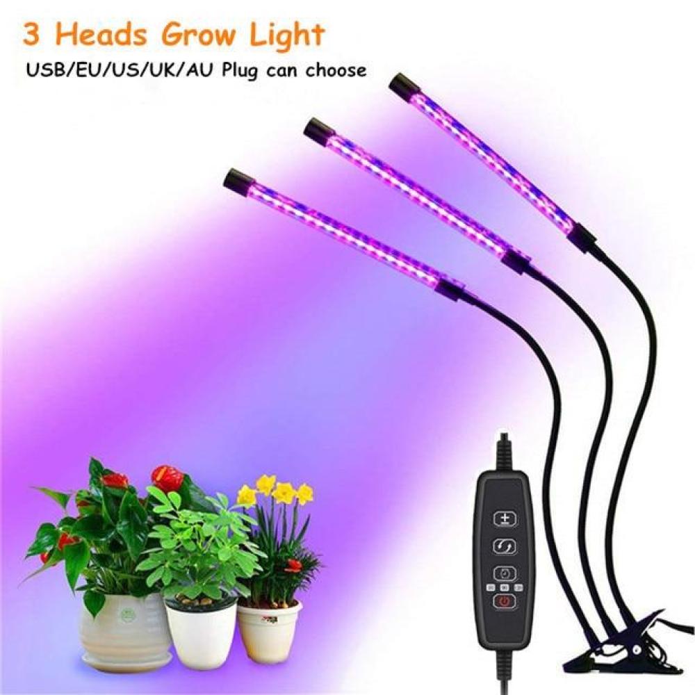 Phytolamp LED o pełnym spektrum z zegarem USB lampa stołowa do uprawy roślin warzywa kwiaty sadzonki 10W 20W 30W 40W