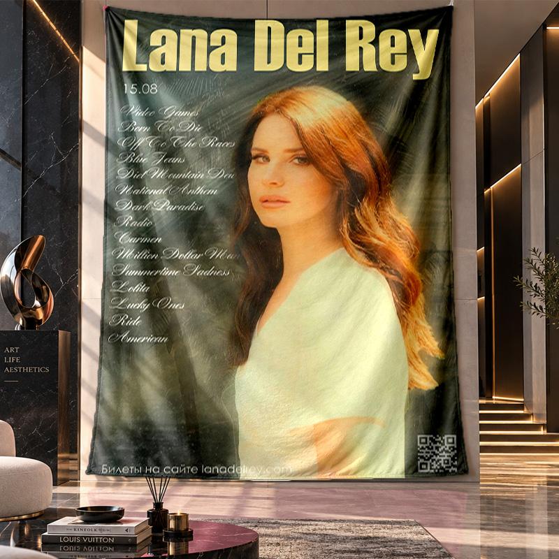 Wall Hanging Tapestry,Lana Del Rey Printed Fabric Backdrop For Dorm Room Party Decoration