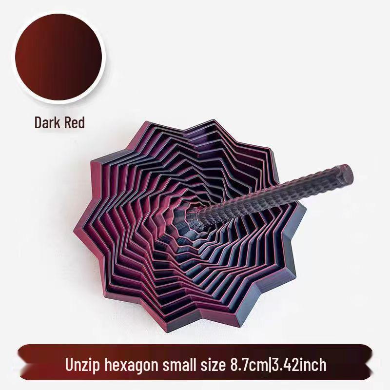 3D-gedruckter Radieschenturm Fidget Toy: Stressabbau und Optische Täuschung Polygonal Design mit Griff