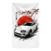 Classic Drift Jdm Car Anime Japanese Flag Tapestry 3X5Ft Polyester Digital Printing Banner Garage Wall Art Out Door Decoration