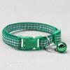Yousheng Pet Collar Plaid Pattern Multiple Colors Vibrant Buckle Bells Small Dog Cat Regular Collar Pet Accessories