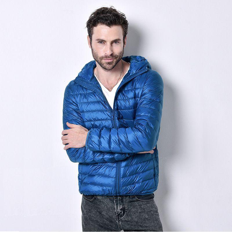 Men's Light and Thin Hooded Down Jacket Portable Large Size Couple Down Jacket