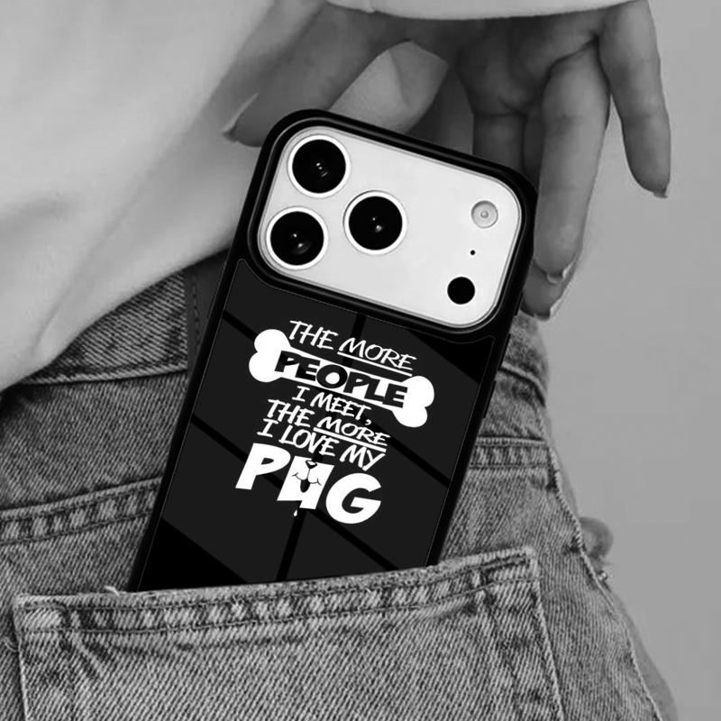 

Funny Cartoon Pug Phone Case for iPhone 16e 15 14 13 12 17 Pro Max Plus Air 17pro Cover Coque iPhone 12