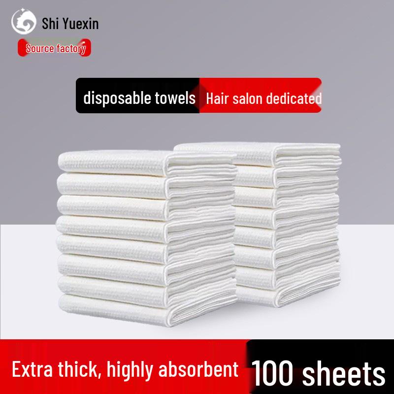 

Большие абсорбирующие одноразовые банные полотенца для педикюра, салонного и парикмахерского использования 100 pieces 30x60 cm белый