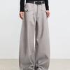 Retro front plug design button pants men's wide-leg casual loose old money style fashion new trousers