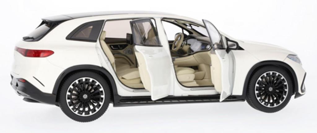 Genuine EQS SUV AMG Line Diamond White Scale Scale Model [Mercedes-Benz Collection] (X296) 1/18