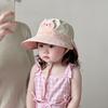 Breathable Kids Shawl Sunhat Cartoon Animals Children Fishman Hat  1-5 Years Old