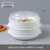 Microwave Multi-Layer Steaming Rack for Buns - High-Temperature Household Steamer Plate.