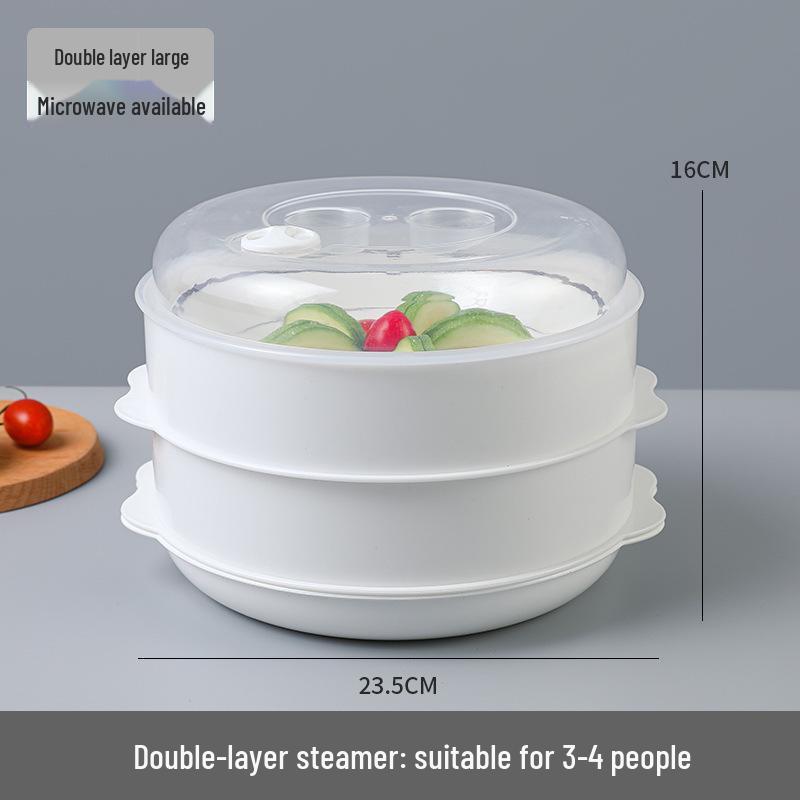 Microwave Multi-Layer Steaming Rack for Buns - High-Temperature Household Steamer Plate.