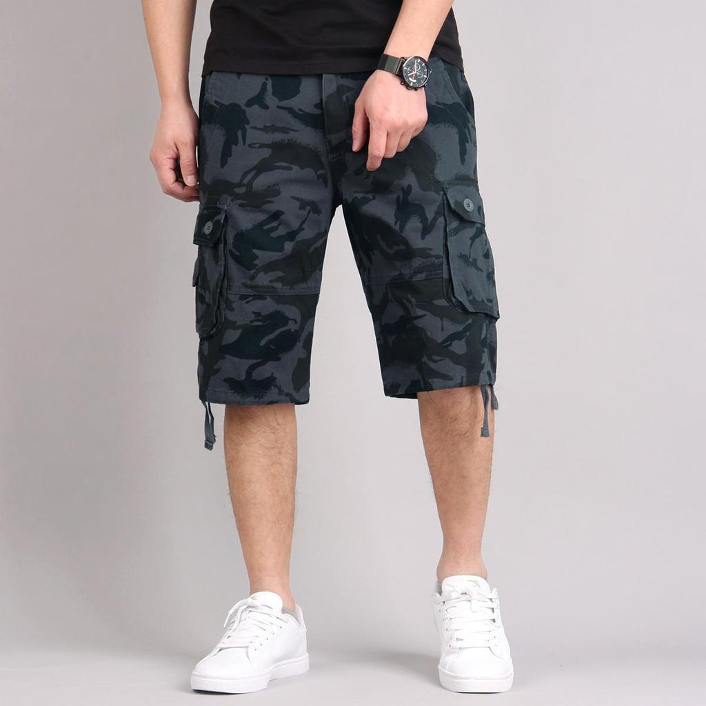 Herren Cargoshorts Freizeitshorts Al Bermuda Herrenkleidung Wandern Angeln Trainingsanzug Camo Jogginghosen Shorts Übergröße 44