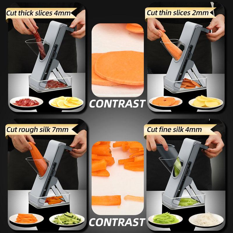 Multifunction Vegetable Cutter Stainless Steel Blade Meat Potato Slicer Carrot Grater Chopping Kitchen Accessories Gadgets