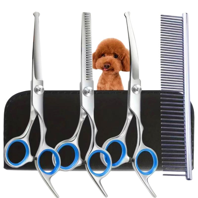 Popular Pet Scissors Set: Round Head Dog Styling, Thinning & Trimming Tools