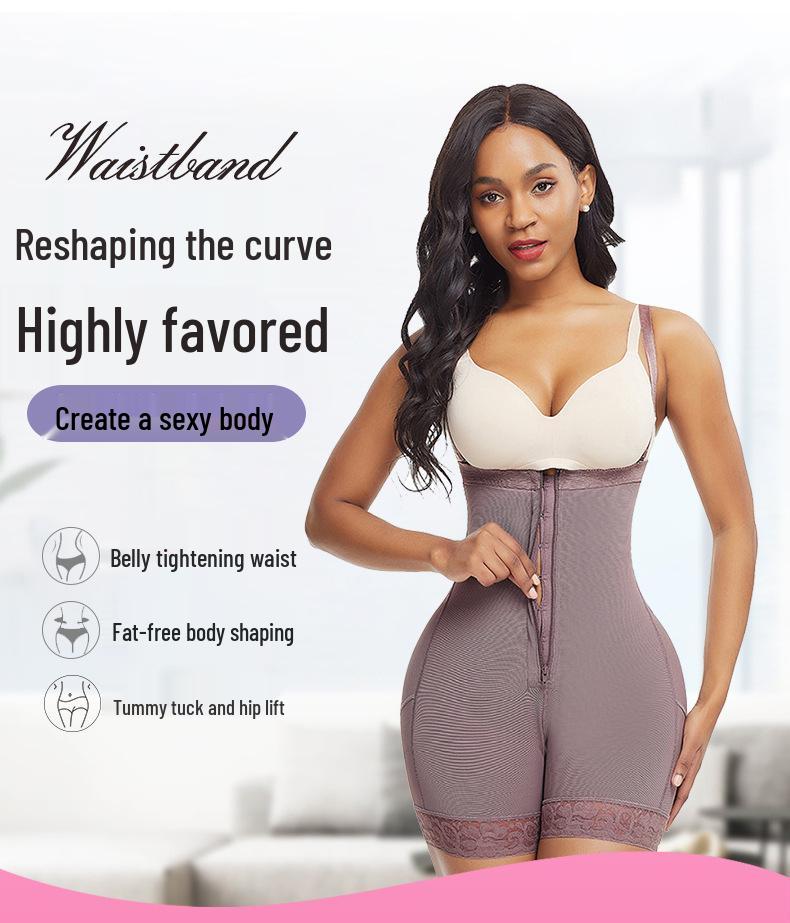 New Women's Tummy Control Bodysuit with Zipper and Corset Camisole for Hip Lifting