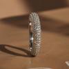 Huitan Anello da Dita Lussuoso in Zirconia Micro Pavé Fedina Nuziale Gioielli Donna Splendido Accessori Colorati per Fidanzamento