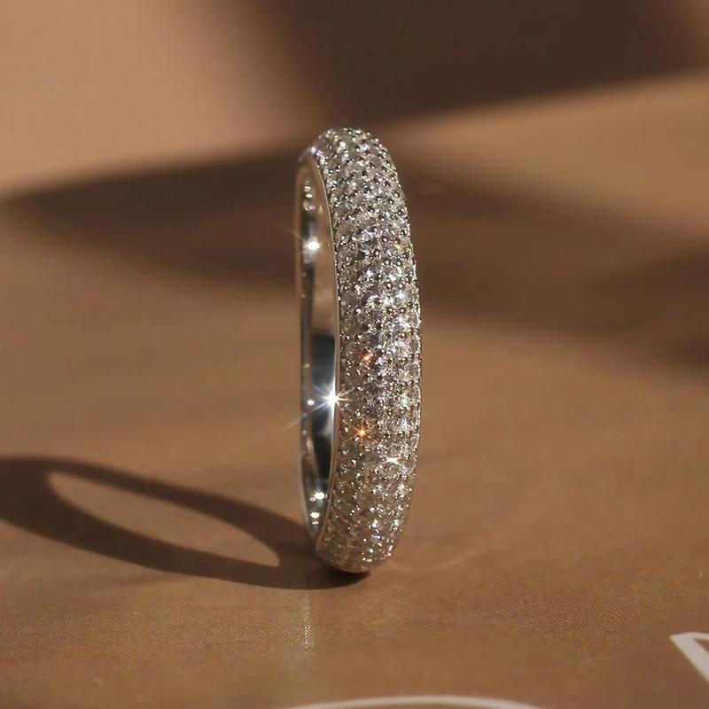 Huitan Anello da Dita Lussuoso in Zirconia Micro Pavé Fedina Nuziale Gioielli Donna Splendido Accessori Colorati per Fidanzamento