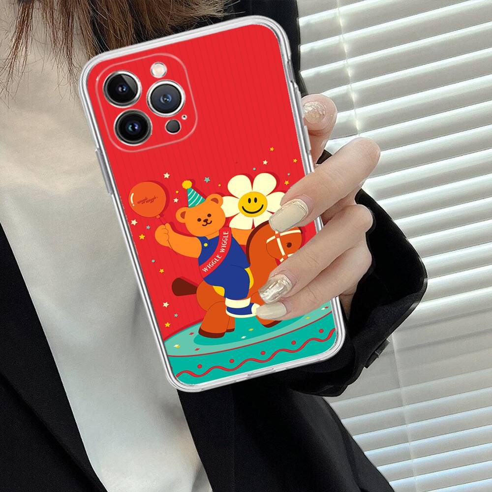 Cartoon Cute W-Wiggle W-WiggleS Phone Case For IPhone 17 16 15 14 13 11 12 Pro Max 16 Plus Transparent