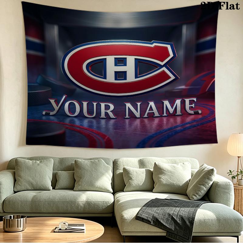 Personlig Montreal Canadiens Tryckt Väv – Väggbonad för Sovrum, Studentrum och Heminredning