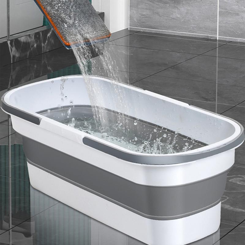 Faltbarer Eimer Tragbarer Falteimer Autowaschbecken Silikon-Wascheimer Camping Home Faltbarer Reinigungsmopp-Eimer