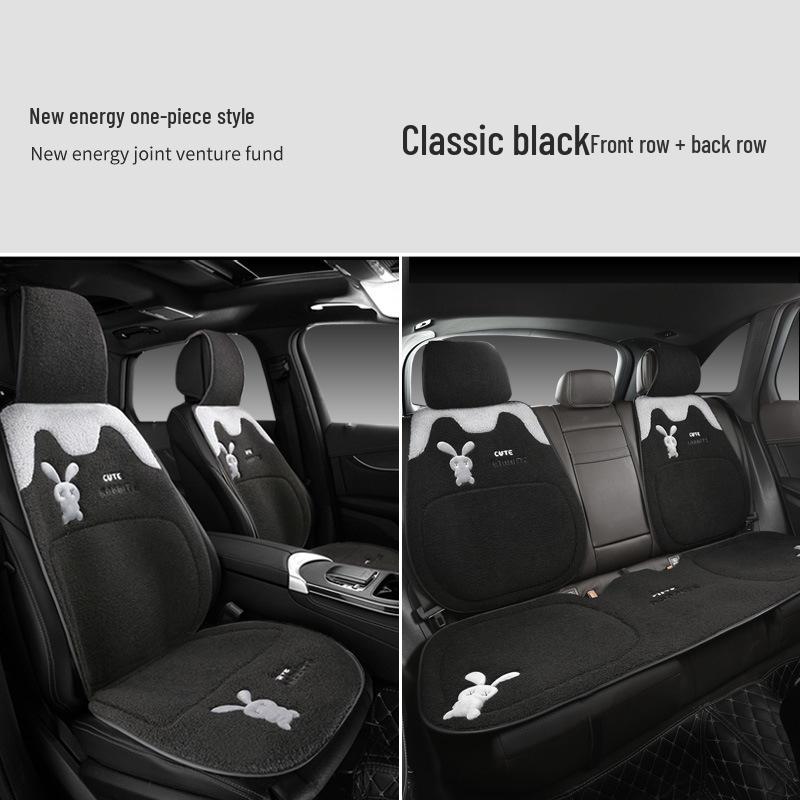 Universal Plush Winter Car Seat Cushion - Thick, Warm, Goddess Style for Five-Seaters