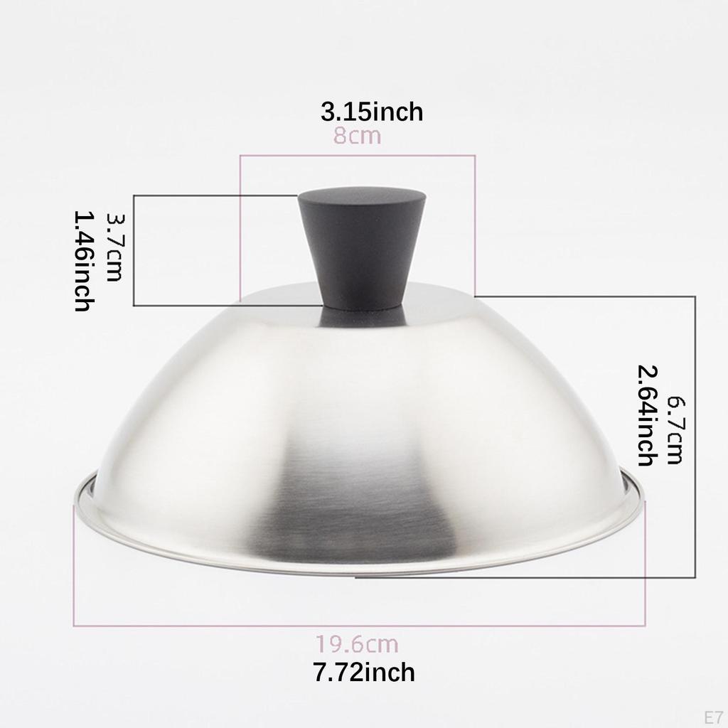 Basting Cover Flat Top Griddle Lid Burger Cheese Melting Dome for Outdoor BBQ Patties