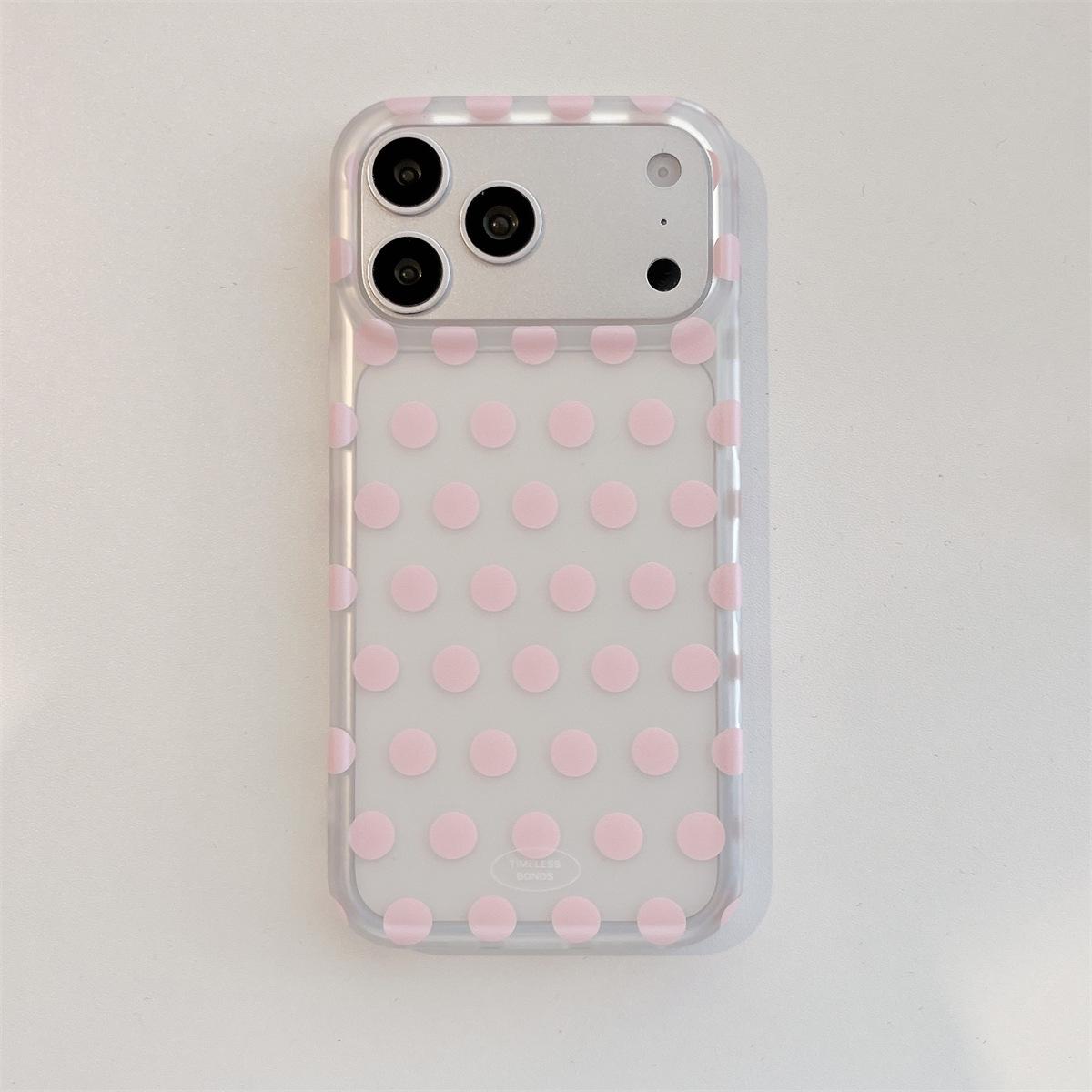 

Drop-proof Frosted Polka Dot iPhone 14/13 Case for Apple 17/16/15 PROMAX iPhone 15 Pro