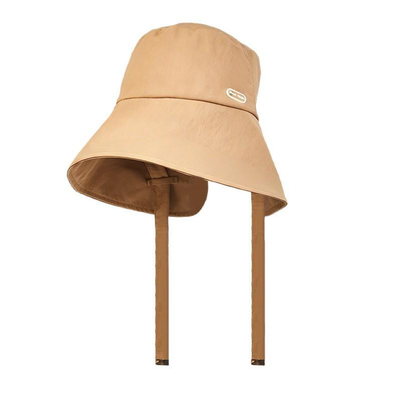 Women'S Outdoor Large Brim Ponytail Fishing Hat With Quick Drying And Sun Protection, Perfect For Beach Traveling And Cycling