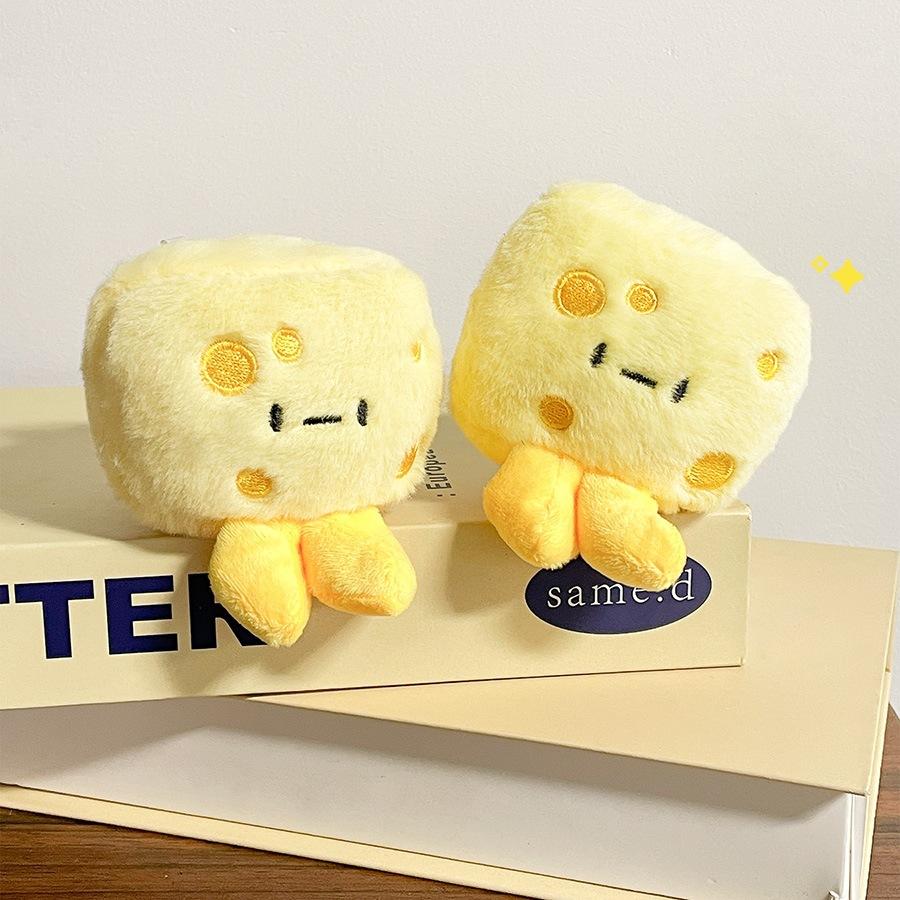 Plüsch Französischer Käse Käse Puppe Plüschtier Puppe Schlüsselanhänger Umhängetasche Ornament Geschenk