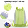 Foldable Storage Bag Large Capacity Beach Bag Transparent Mesh Design Lightweight Swimming Backpack Beach Toy Organizer