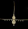 Bridal Zirconia Hair Chain with Diamond Pendant - European/American Crystal Headwear