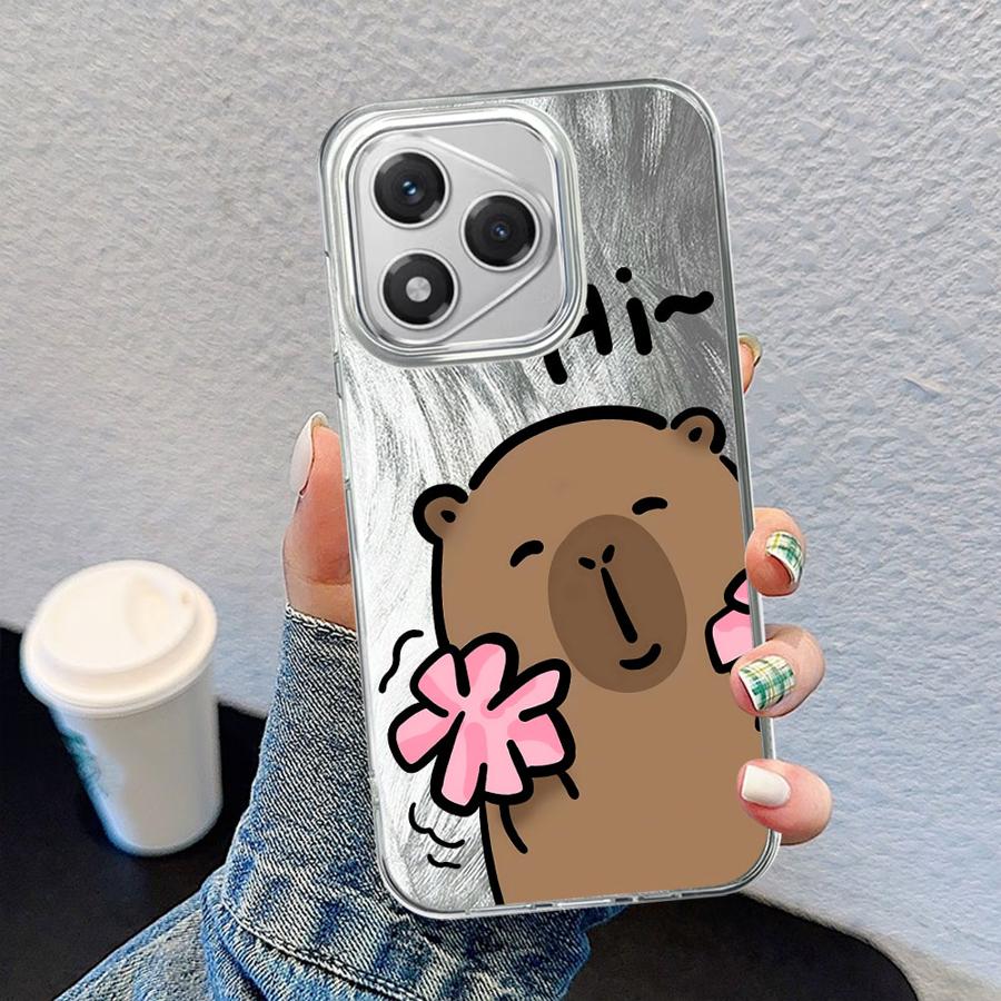 

Черный чехол-бампер из мягкого материала для Honor X9c X8c X8b X7b X9b X8a X9a 200 Pro 200 400 Lite Мультяшная милая капибара Honor X9a