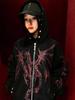Unisex Heavyweight Bone Print Rivet Hoodie - Trendy High Street Style Outerwear