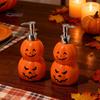 Contenitore Unico a Forma di Zucca Dispenser Sapone Grimace, Flacone con Pompetta per Lozione di Halloween Organizzatore Spettrale per Lavandino del Bagno Ricaricabile per Liquidi e Bagnoschiuma