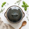 2L POT, HEAT-RESISTANT DISH WITH LID, BREAD 23 Cm, CERAMIC VASE