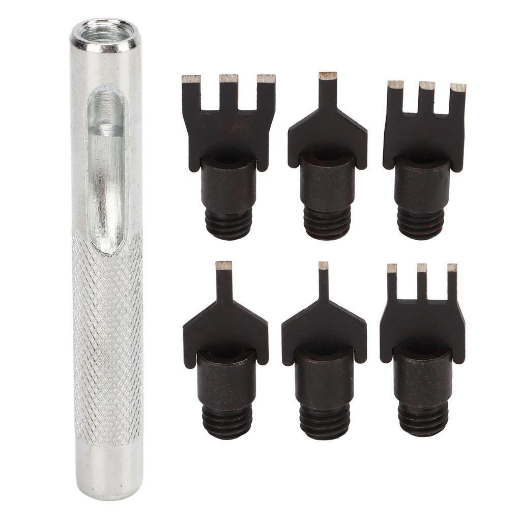 Leather Punch Set Carbon Steel Leather Hole Punch DIY Leather Crafts Belt Punching Tool with Replaceable Accessories
